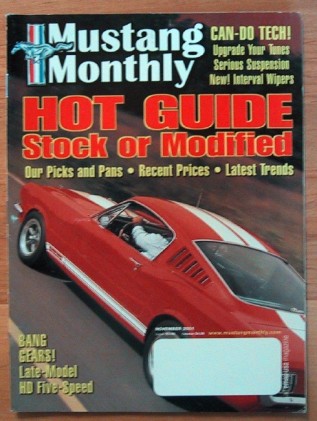 MUSTANG MONTHLY 2001 NOV - TO MODIFY OR NOT, SALEEN